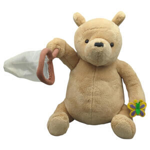 Gund Classic Pooh Animated Wind Up Musical‎ Plush Butterfly Net Tested 10" 1997